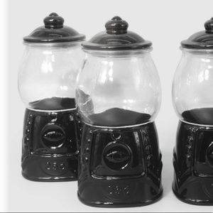 Black target gumball container